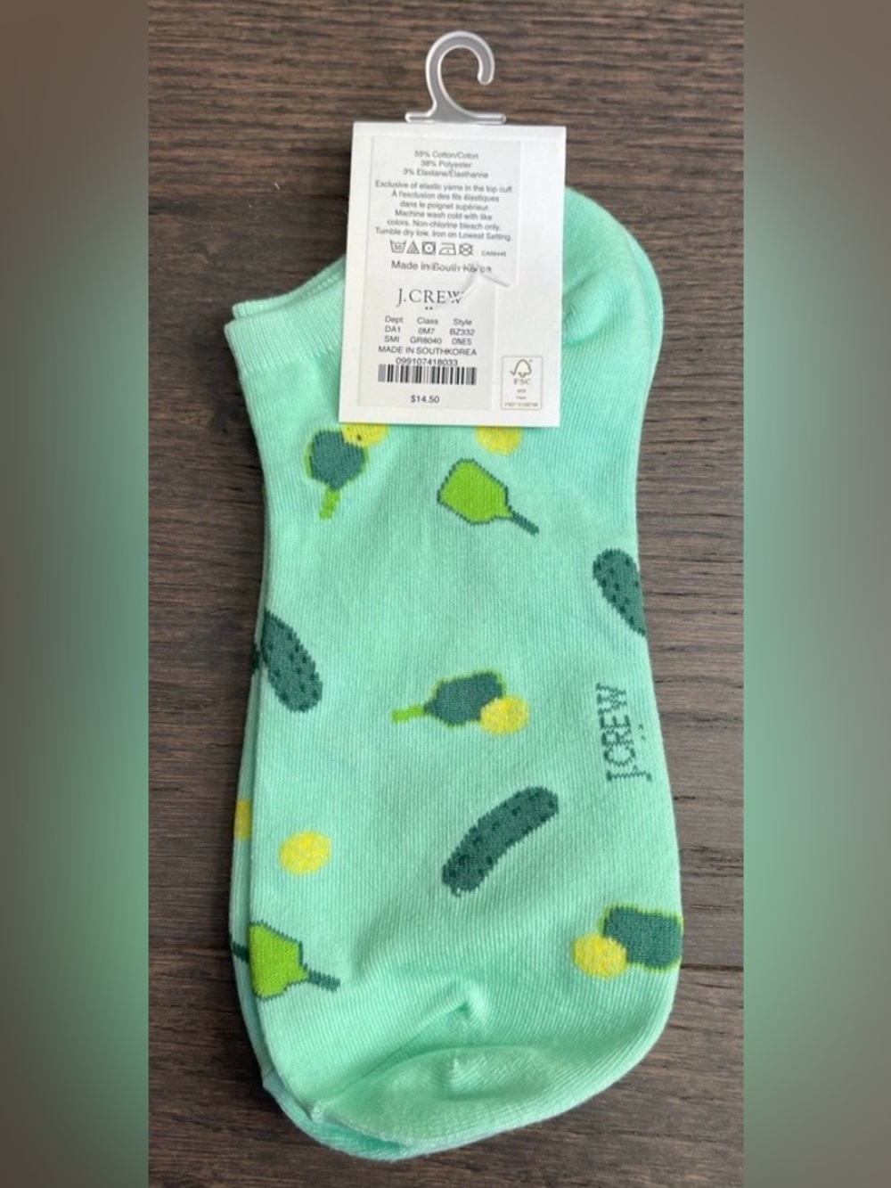 J. Crew Women’s Pickleball ankle socks - BZ332 - NWT - Picture 3 of 4